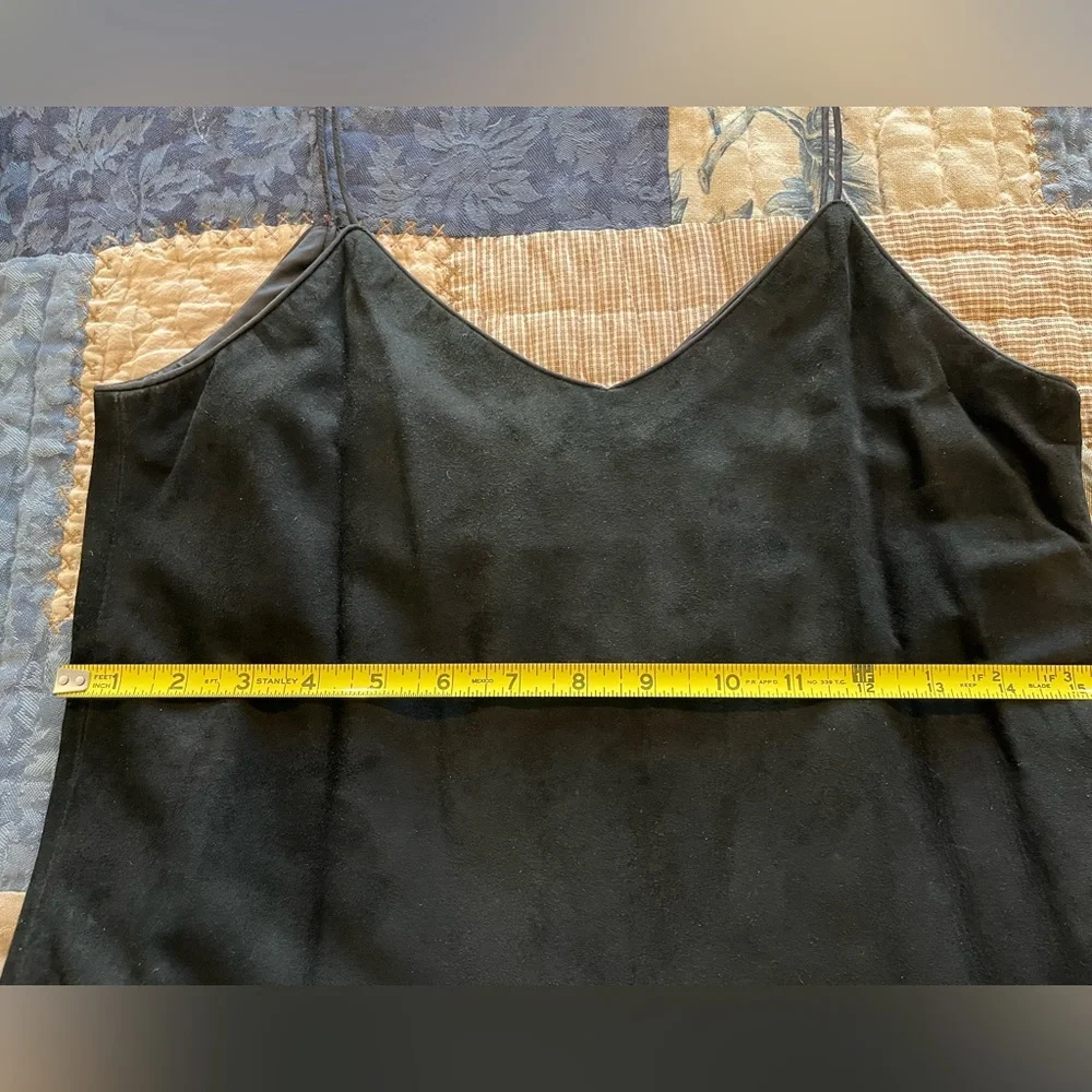 Black Suede Vintage 1980’s Dress - Picture 5 of 7